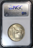 1955 NGC MS 66 Ireland 1/2 Crown Race Horse Mint State Irish Coin (19091104C)