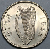 1955 Ireland 1/2 crown Irish Horse Choice UNC Coin (22022701R)