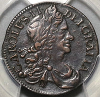 1680 PCGS VF Det Ireland 1/2 Penny Charles II Copper  Coin (20052904C)