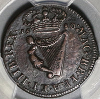 1680 PCGS VF Det Ireland 1/2 Penny Charles II Copper  Coin (20052904C)