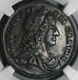 1682 NGC XF 45 Ireland 1/2 Penny Charles II Pedigree Coin POP 1/0 (22091802C)