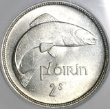 1941 NGC MS 61 Ireland Florin Salmon Irish Fish Mint State Coin (20051001C)