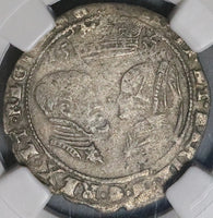 1555 NGC VF 20 Ireland Mary Tudor Philip Spain 4 Pence Groat Silver Coin S-6501 (22071901D)