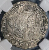 1555 NGC VF 20 Ireland Mary Tudor Philip Spain 4 Pence Groat Silver Coin S-6501 (22071901D)