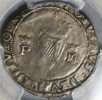 1557 PCGS F Ireland Mary Philip 4 Pence Groat Silver Coin S-6501C (22081003C)