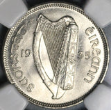 1935 NGC MS 64 Ireland 6 pence Wolfhound Eire Irish Free State Coin (21032902C)