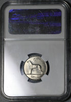 1935 NGC MS 64 Ireland 6 pence Wolfhound Eire Irish Free State Coin (21032902C)