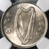 1948 NGC MS 65 Ireland 6 Pence Irish Wolfhound Mint State Coin (19091101C)