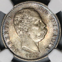 1900 NGC MS 65 Italy 1 Lira Umberto I Silver Mint State Coin (20111202C)