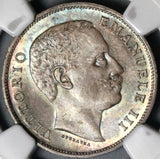 1901 NGC MS 66 Italy Lira Gem Mint State Silver Imperial Eagle Rome Coin POP 3/0 (21082501D)