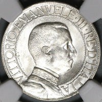 1912 NGC MS 63 Italy 1 Lira Horses & Chariot Silver Mint State Coin (20050502C)