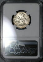 1913 NGC MS 65 Italy 1 Lira Horses & Chariot Silver Mint State Coin (21042002C)