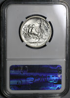 1914 NGC MS 64 Italy 2 Lire Horses & Chariot Mint State Silver Coin (20050902C)