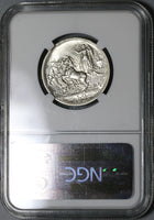 1915 NGC MS 63 Italy 2 Lire Horses Chariot Silver Mint State Coin (21053103C)