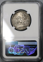 1915 NGC MS 64 Italy 2 Lire Horses & Chariot Silver Mint State Coin (19070803D)