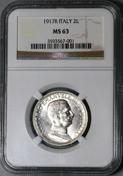 1916 イタリア 2リラ 銀貨 NGC MS63 アンティークコイン 1916 イタリア 2リラ 銀貨 NGC MS63 アンティークコイン