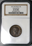 1811-M NGC XF 45 Napoleon 3 Centesimi Italy Kingdom France Coin (21010102C)