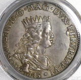 1685 PCGS AU 55 Livorno Tollero Piastre Cosimo Medici Tuscany Silver Crown Coin POP 1/0 (23030602C)