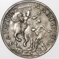 1749 NGC VF 30 Lucca Scudo Italy State Republic Crown Silver Coin (20020104C)