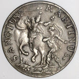 1749 NGC VF 30 Lucca Scudo Italy State Republic Crown Silver Coin (20020104C)