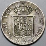 1834 Naples Sicily 120 Grana XF Ferdinand II Italy State Silver Coin (23122608R)