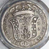 1735 PCGS VF 20 Naples 120 Grana River God Volcano Italy Silver Coin (20020702C)