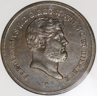 1857 NGC MS 62 Naples Sicily 10 Tornesi Italy Italian States Coin (22010701C)