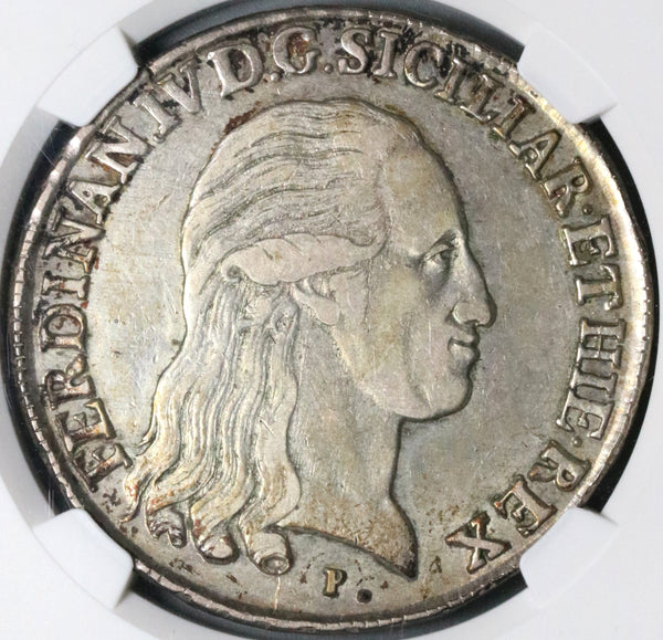 1800 NGC XF 45 Naples 120 Grana Ferdinand IV Italy State Rare