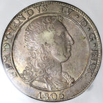 1805 NGC XF 45 Naples Sicily 120 Grana Italy Crown Silver Coin (22050902C)