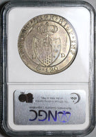 1805 NGC XF 45 Naples Sicily 120 Grana Italy Crown Silver Coin (22050902C)