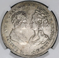 1807 NGC VF 30 Tuscany 10 Paoli Italy State Francescone Silver Crown Coin (20031601C)