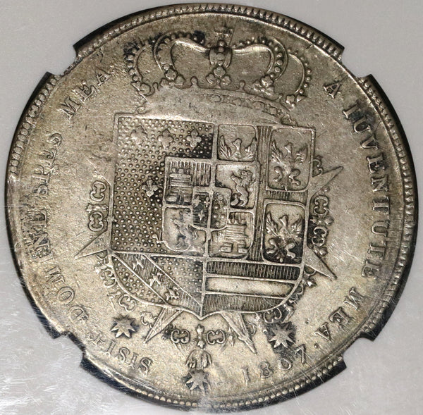 1807 NGC VF 30 Tuscany 10 Paoli Italy State Francescone Silver