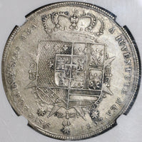 1807 NGC VF 30 Tuscany 10 Paoli Italy State Francescone Silver Crown Coin (20031601C)