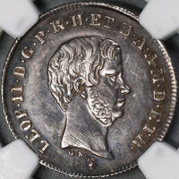 1845 NGC AU Tuscany Paolo Italy State Silver Coin (18061303C)