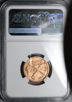 1961 NGC MS 64 RD Katanga 1 Franc Red Mint State Coin (22072001C)