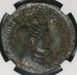 114 NGC XF Trajan Laodicea Ad Mare AE26 Tyche Bust Fortuna (21012203C)