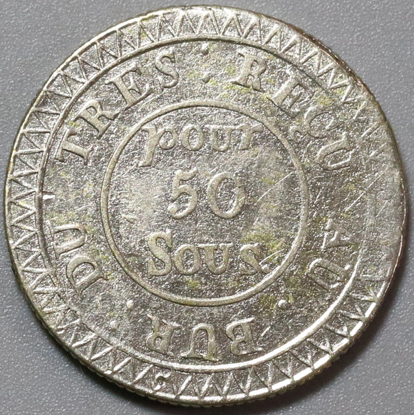 1822 Mauritius 50 Sous Contemporary Imitation Coin (21082501R)