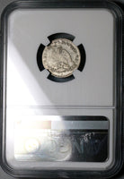 1863-SLP NGC Fine Mexico 10 Centavos San Luis Potosi Rare Silver Coin (23040801C)