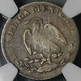 1870-Ca NGC F 12 Mexico 10 Centavos Chihuahua Mint 17K Silver Coin (23041005C)