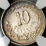 1874-As DL NGC XF 45 Mexico 10 Centavos Alamos Mint Silver Coin POP 1/0 (23030303C)