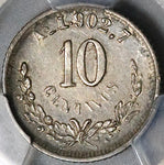 1875-As PCGS XF 45 Mexico 10 Centavos Alamos Silver Coin POP 1/0 (22041101C)