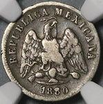 1880-CH G/g NGC VF 20 Mexico 10 Centavos Chihuahua Mint Large G/Small G Silver Coin (21122503C)