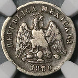 1880-CH G/g NGC VF 20 Mexico 10 Centavos Chihuahua Mint Large G/Small G Silver Coin (21122503C)
