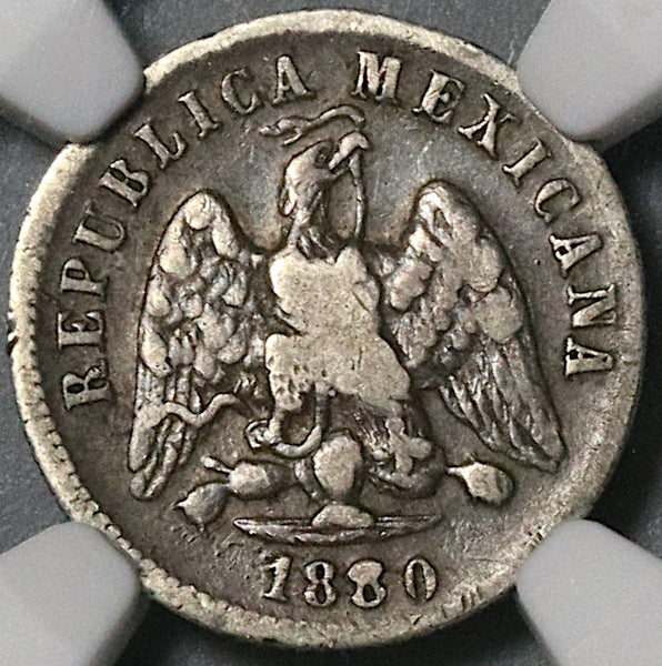 1880-CH G/g NGC VF 20 Mexico 10 Centavos Chihuahua Mint Large G/Small G Silver Coin (21122503C)