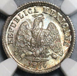 1884-Mo NGC MS 65 Mexico 10 Centavos Silver Gem Coin POP 1/2 (20022302C)