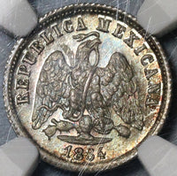 1884-Mo NGC MS 65 Mexico 10 Centavos Silver Gem Coin POP 1/2 (20022302C)