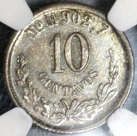 1884-Mo NGC MS 65 Mexico 10 Centavos Silver Gem Coin POP 1/2 (20022302C)