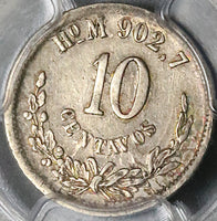 1885-Ho PCGS XF 45 Mexico 10 Centavos Hermosillo Mint 21k Mintage Coin (22102502C)
