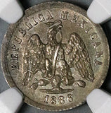1886-Mo NGC MS 63 Mexico 10 Centavos Silver Coin POP 2/3 (22060103C)