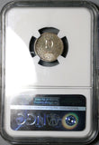 1886-Mo NGC MS 63 Mexico 10 Centavos Silver Coin POP 2/3 (22060103C)